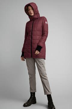 Chamarras Canada Goose Mujer México - Ellison Chaqueta De Plumas Rojos Oscuro LW1086937